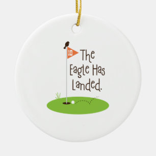 Eagle Has Landed Ceramic Tree Decoration