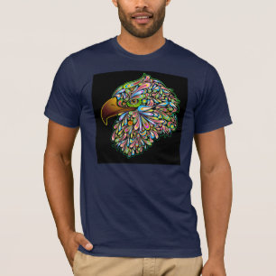Eagle Hawk Psychedelic Design T-Shirt