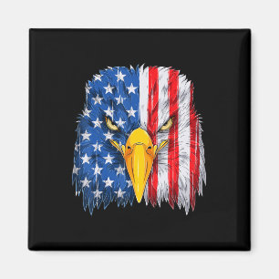 Eagle Head American Flag Patriotic 4th of July 1 Magnet