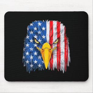 Eagle Head American Flag Patriotic 4th of July 1 Mouse Mat