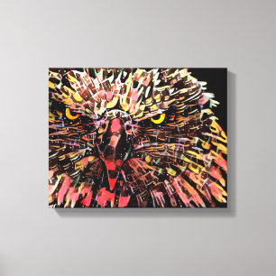 Eagle Head Bird Abstract Animal Art Canvas Print