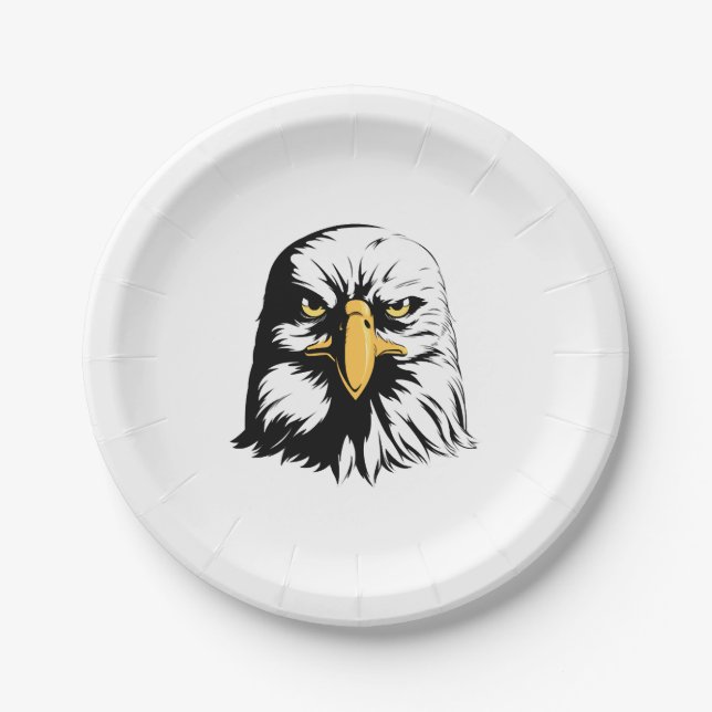 Eagle Head Front Paper Plate (Front)