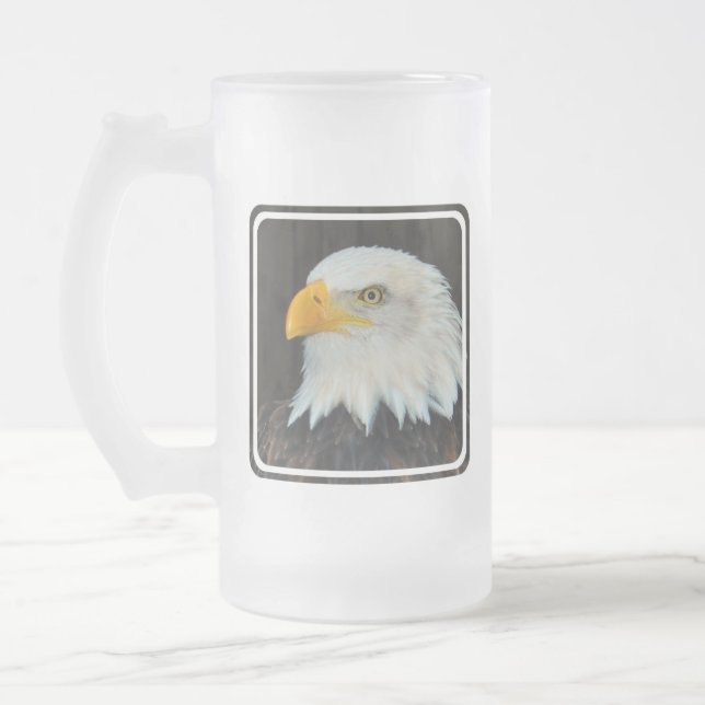 Eagle Head Frosted Beer Mug (Left)