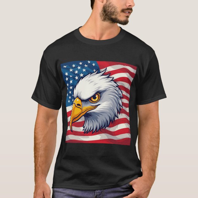 Eagle Head Graphic Tee – USA Pride Apparel (Front)