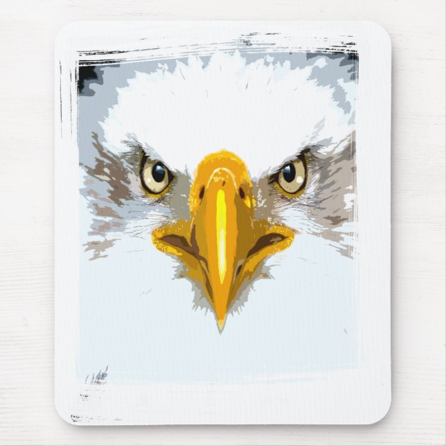 Eagle Head Modern Pop Art Custom Template Mouse Mat (Front)