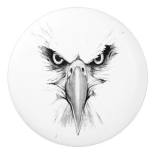 Eagle Headface Tattoo Ceramic Pull