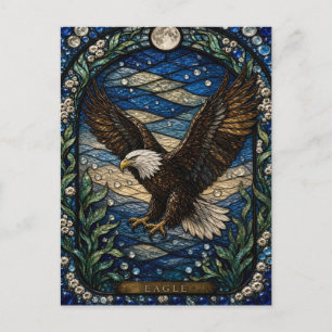 Eagle High Cliff Illumina Stained Glass Postcard