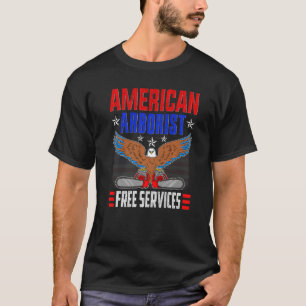 Eagle Holding Chainsaws American Arborist T-Shirt