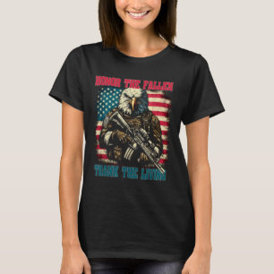 Eagle Honour The Fallen Thank The Living Memorial T-Shirt