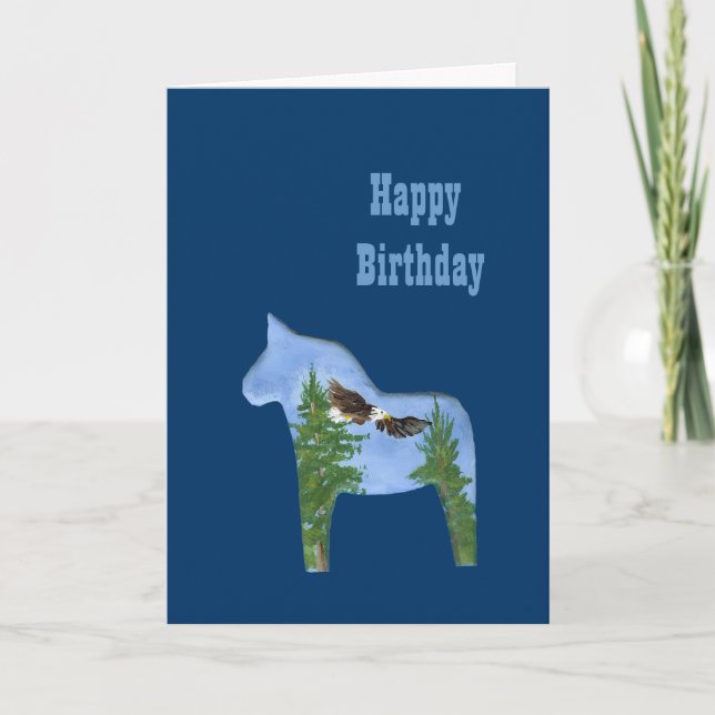 Eagle Horse Birthday Card (Front)