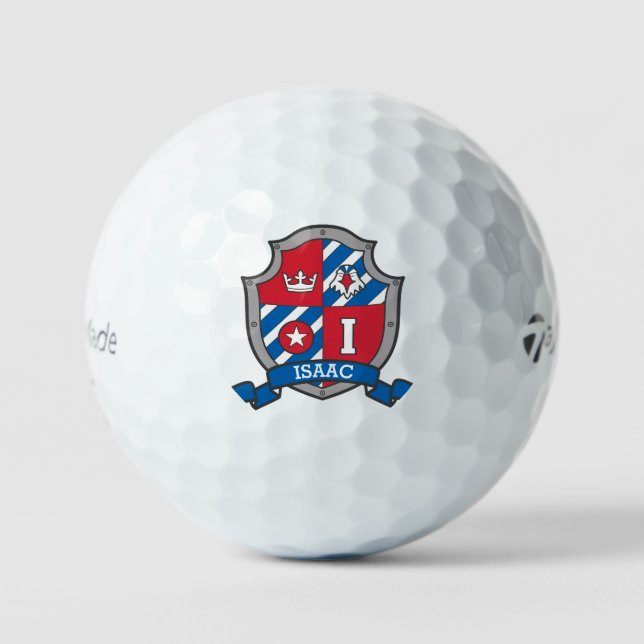 Eagle I monogram red blue crest Golf Balls (Front)