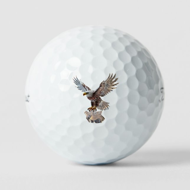 "Eagle in Flight Art" Golf Balls (Front)