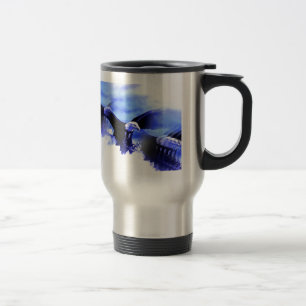 Eagle in Flight Blue Colour Mug