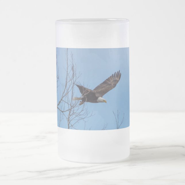 Eagle In Flight Frosted Mug (Center)