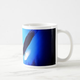 Eagle in Flight & Full Moon Coffee Mug