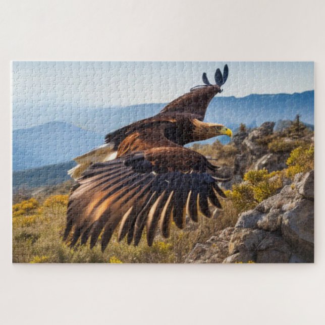 Eagle In Flight Jigsaw Puzzle (Horizontal)
