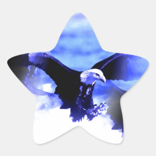 Eagle in Flight Star Sticker