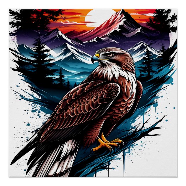 Eagle in the mountain poster (Front)