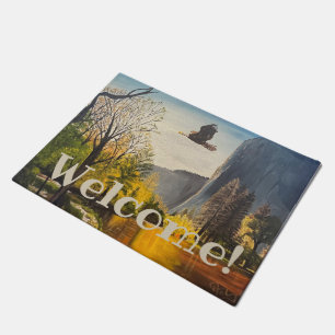 Eagle in Yosemite National Park, by Gary Poling Doormat