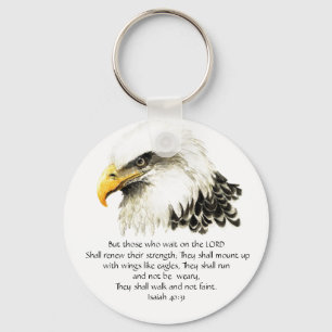 Eagle - Inspirational - Scripture - They that wait Key Ring