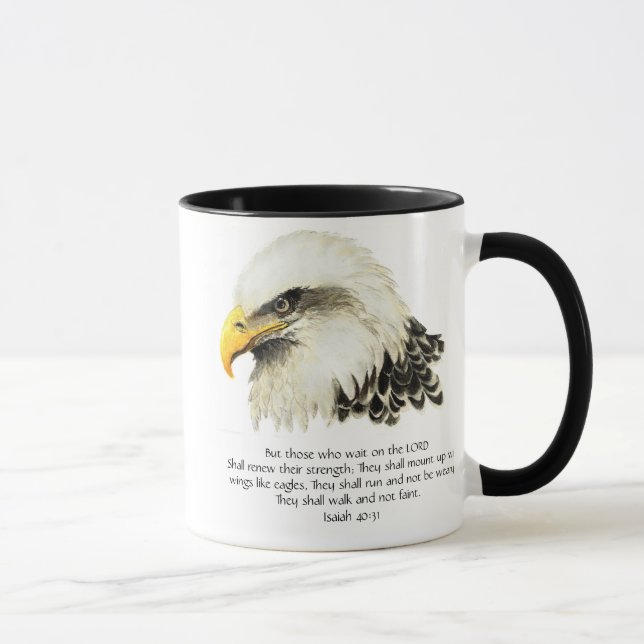 Eagle - Inspirational - Scripture - They that wait Mug (Right)