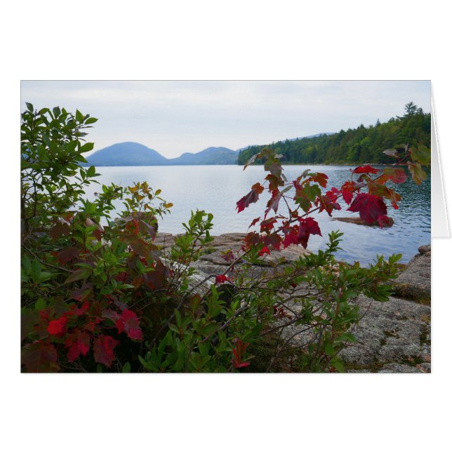 Eagle Lake and Red Maple Leaves (Front Horizontal)
