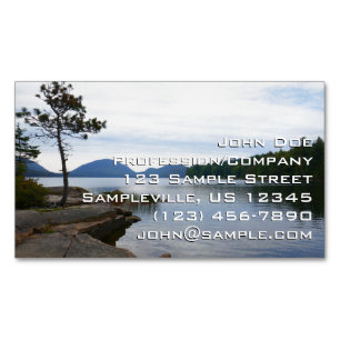 Eagle Lake at Acadia National Park Magnetic Business Card