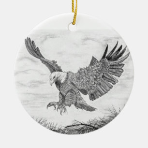 Eagle Landing Ceramic Tree Decoration