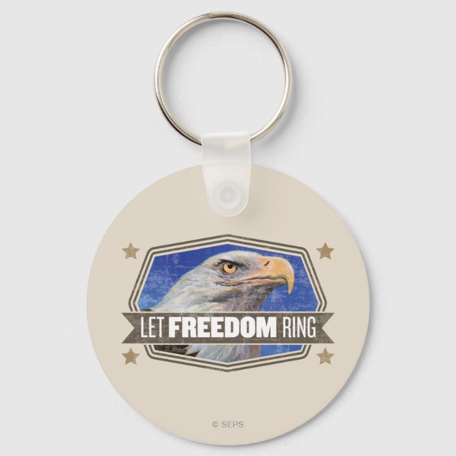 Eagle-Let Freedom Ring Key Ring (Front)