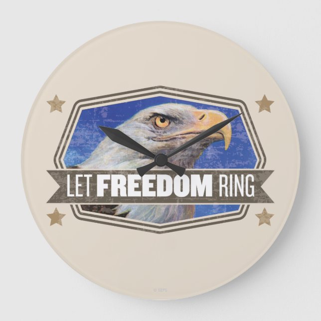 Eagle-Let Freedom Ring Large Clock (Front)