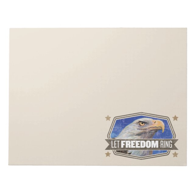 Eagle-Let Freedom Ring Notepad (Front)