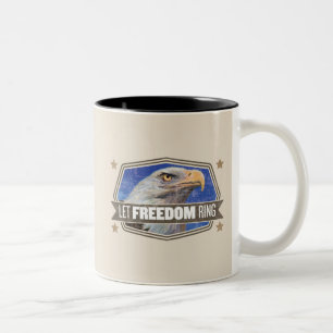 Eagle-Let Freedom Ring Two-Tone Coffee Mug