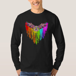 Eagle Lgbt Pride Colour Heart Gay Les Bisexual Les T-Shirt