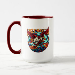 Eagle Mancer Wizard Fantasy Mystical Bird Art Desi Mug