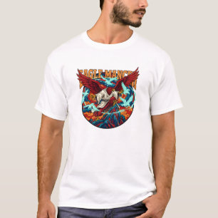 Eagle Mancer Wizard Fantasy Mystical Bird Art Desi T-Shirt