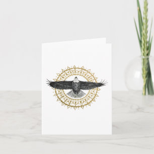 Eagle Mandala Folded Note Card