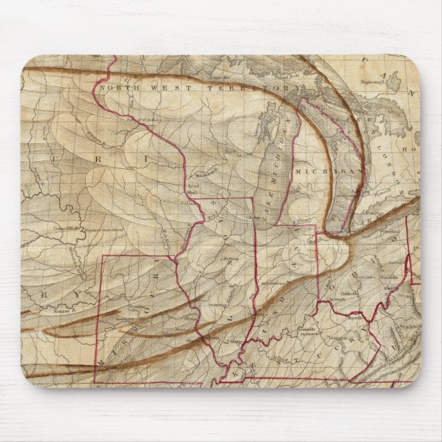 Eagle Map of the United States Mouse Mat (Front)