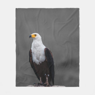 Eagle Minimalist Selective Color Photography Fleece Blanket