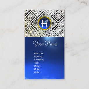 EAGLE ,  MONOGRAM ,blue sapphire Business Card