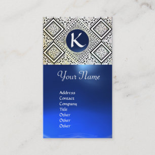 EAGLE ,  MONOGRAM ,blue sapphire Business Card