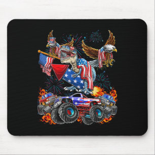 Eagle Monster Truck Dinosaur July 4th America Patr Mouse Mat