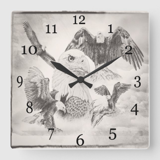 Eagle Montage Wall Clock (Front)