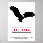 Eagle Motivational Courage Pop Art Inspirational Poster<br><div class="desc">Freedom & Courage Motivational  Eagles Images - Fearsome Patriotic Eagle - Pop Art Syle American Eagle Landing Image - Sephia Brown Tones Watercolor Effect American Bald Eagle - Fearless American Bald Eagle: Flying American Eagle Pictures - The bald eagle is the national bird and symbol of the USA.</div>