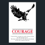 Eagle Motivational Courage Pop Art Inspirational Poster<br><div class="desc">Freedom & Courage Motivational  Eagles Images - Fearsome Patriotic Eagle - Pop Art Syle American Eagle Landing Image - Sephia Brown Tones Watercolor Effect American Bald Eagle - Fearless American Bald Eagle: Flying American Eagle Pictures - The bald eagle is the national bird and symbol of the USA.</div>