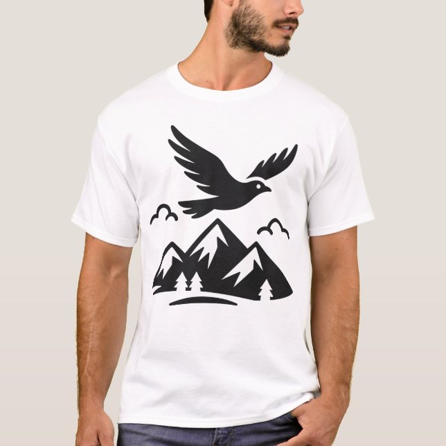 Eagle Mountain Nature Graphic T-Shirt (Front)