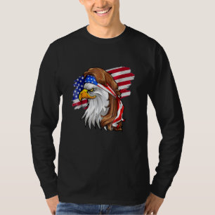Eagle Mulle Men 4th Of July American Flag Usa T-Shirt