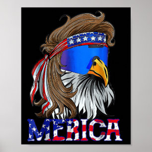 Eagle Mullet 4th Of July American Independence Day Poster