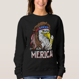 Eagle Mullet 4th Of July Beer Usa American Flag Me Sweatshirt