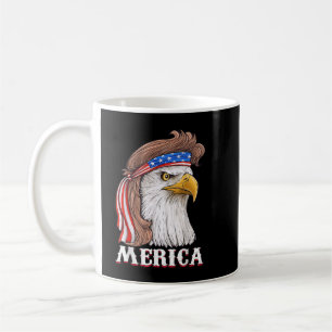 Eagle Mullet 4th Of July USA American Flag Merica Coffee Mug