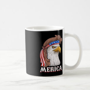 Eagle Mullet 4th Of July USA American Flag Merica  Coffee Mug